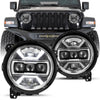 For 2018-2024 Wrangler JL / 2020-2024 Gladiator 9 Inch Round Full LED Performance Headlights