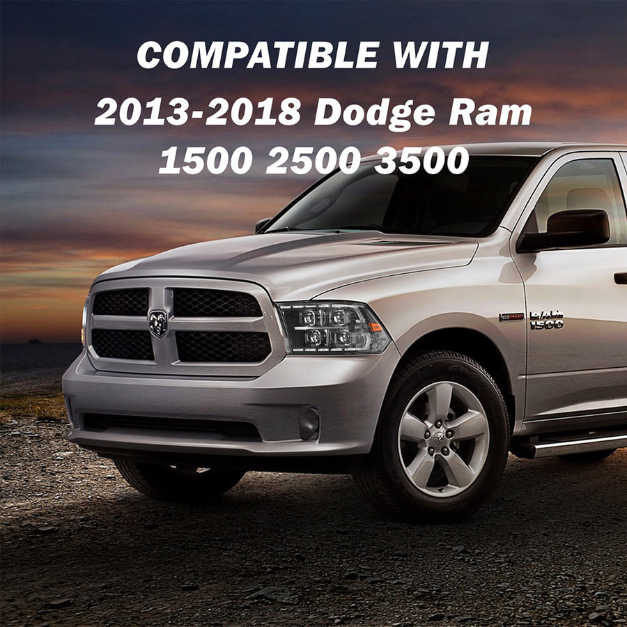 2013-2018 Dodge Ram 1500 2500 3500 Full LED Performance Headlights