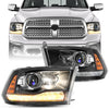 For 2013-2018 Dodge Ram 1500 2500 3500 LED DRL Projector Headlights