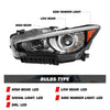 For 2014-2017 Infiniti Q50 w/o AFS LED Projector Headlights
