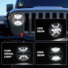 For 2018-2024 Wrangler JL / 2020-2024 Gladiator 9 Inch Round Full LED Performance Headlights